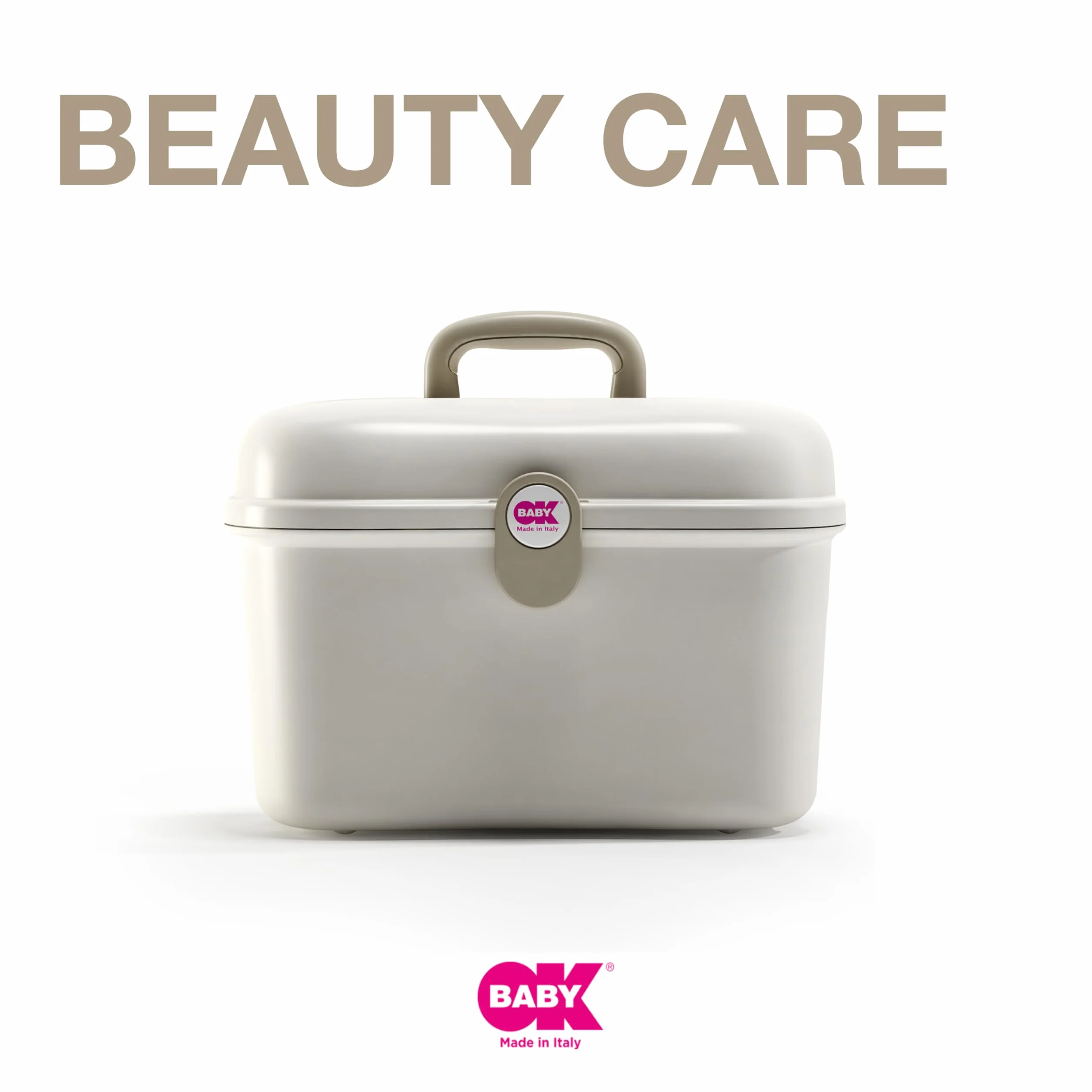OKBABY Beauty Care - Kosmetikkoffer zur Aufbewahrung von Badeutensilien für Babys - Weiss