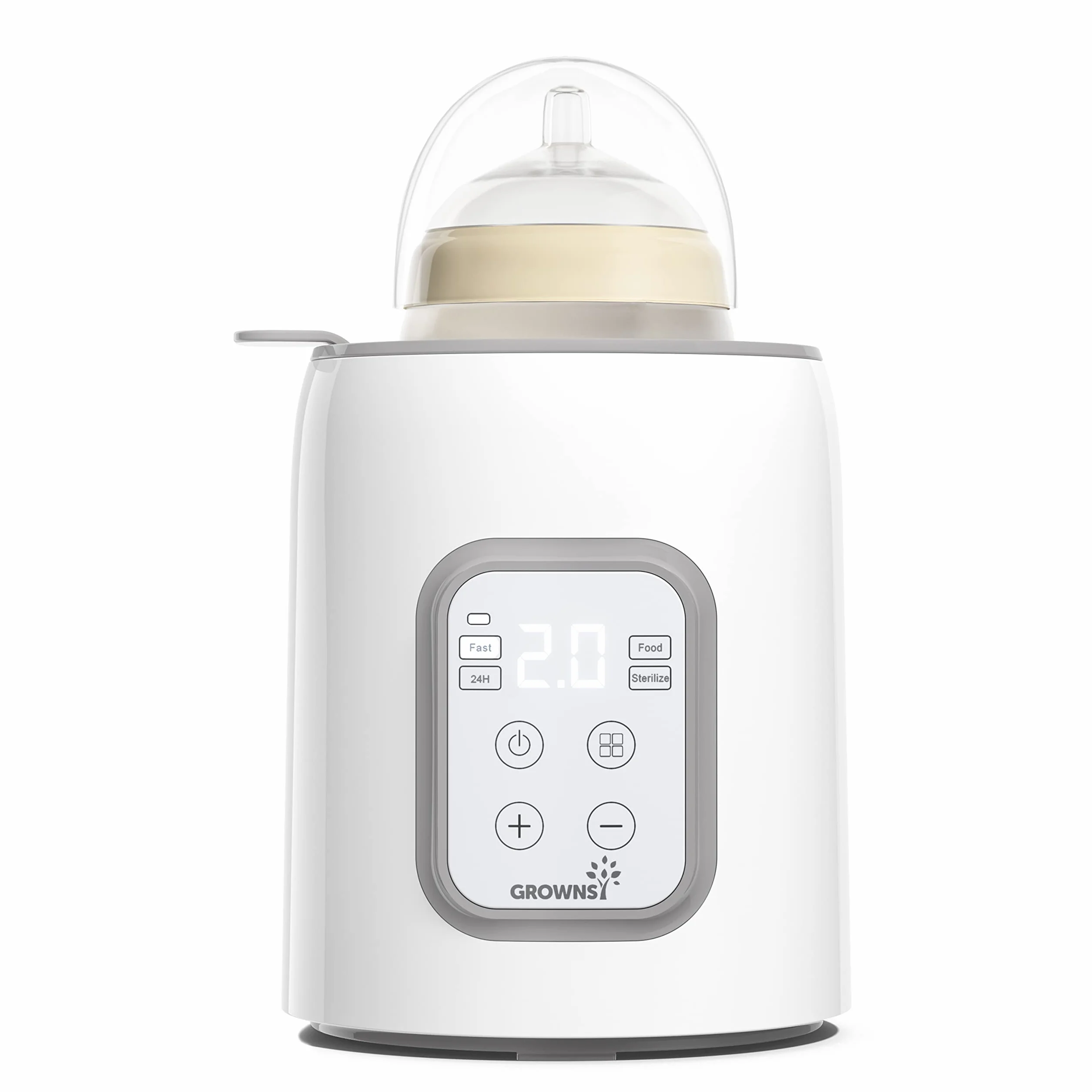 Flaschenwärmer, GROWNSY 8-in-1 schneller Babymilchwärmer mit Timer für Muttermilch oder Formula, genaue Temperaturkontrolle,mit Auftau,Sterilisier,Aufbewahrungs,Erwärmungsfunktion für Babykostgläser
