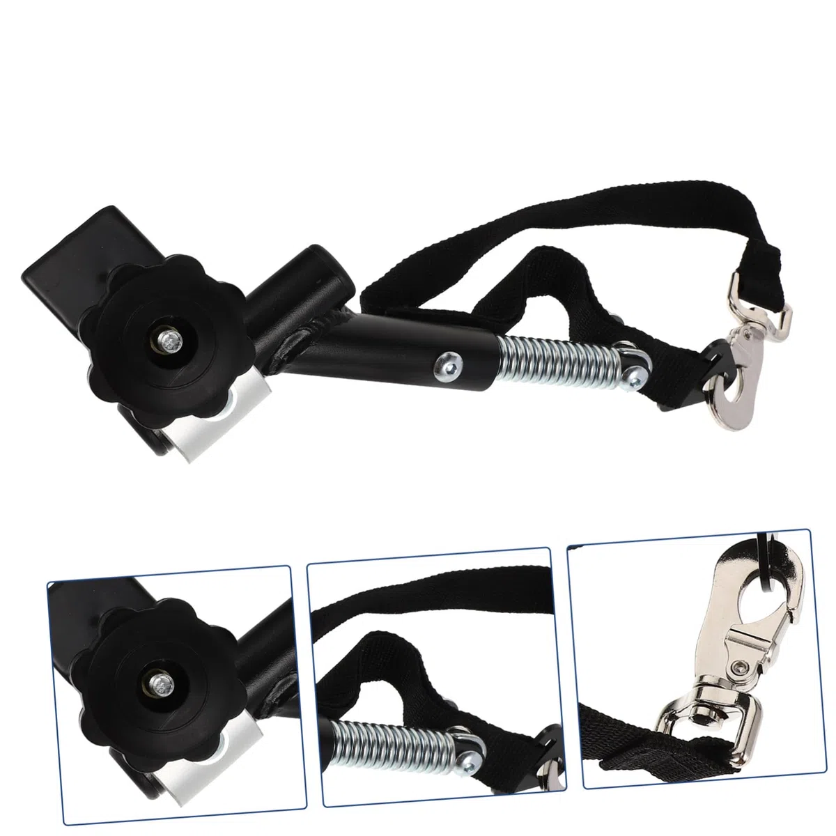 Sosoport Fahrradanhänger Befestigung Aluminiumlegierung Adapter Satz mit Runder Rohrform Schwarz Hohe Ausdauer Kompatibel mit Universellen Fahrrädern für Sicheres Ziehen