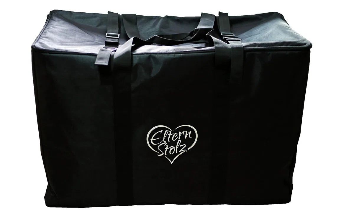 Elternstolz Gepolsterte Transporttasche Schwarz Für Kinderwagen, Buggys Und Autositze Buggy Stroller Bag z.B. Für Joie Mytrax Litetrax