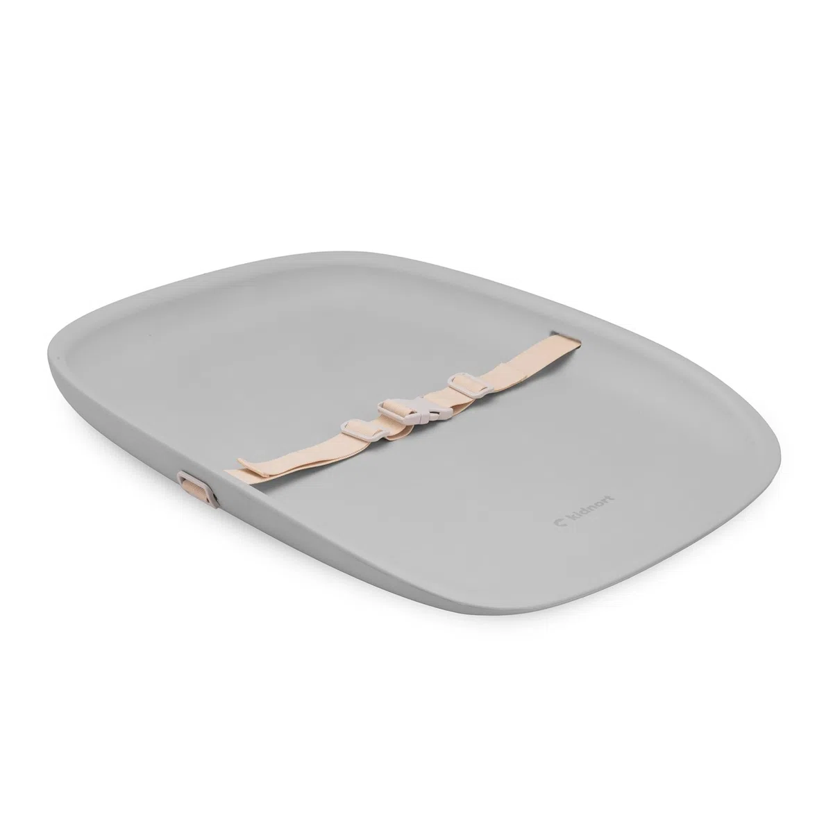 Rengjore Wickelauflage Wickelunterlage abwaschbar mit erhöhten Seiten und verstellbarem Gurt rutschfester Unterseite für Wickeltisch Wickelkommode Wickelaufsatz für Babys Frost Grey
