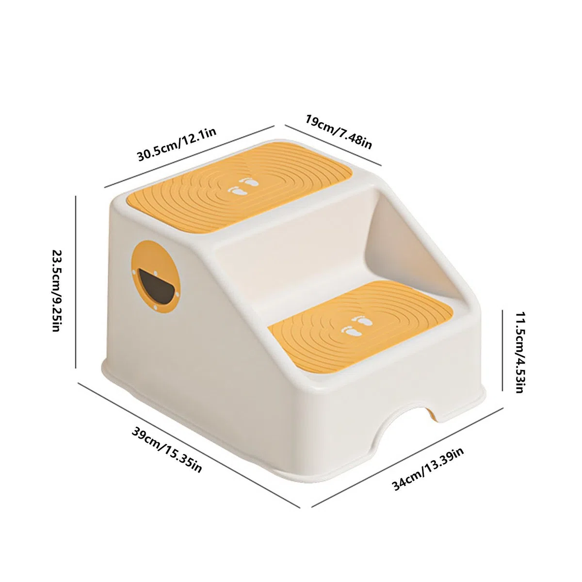 Kinder-Tritthocker Rutschfester 2-Stufen-Hocker | WC Tritt für Kleinkind für Vorschule, Wohnung, Kindergarten, Bad, Küche, Spielzimmer, Schlafzimmer, Wohnzimmer