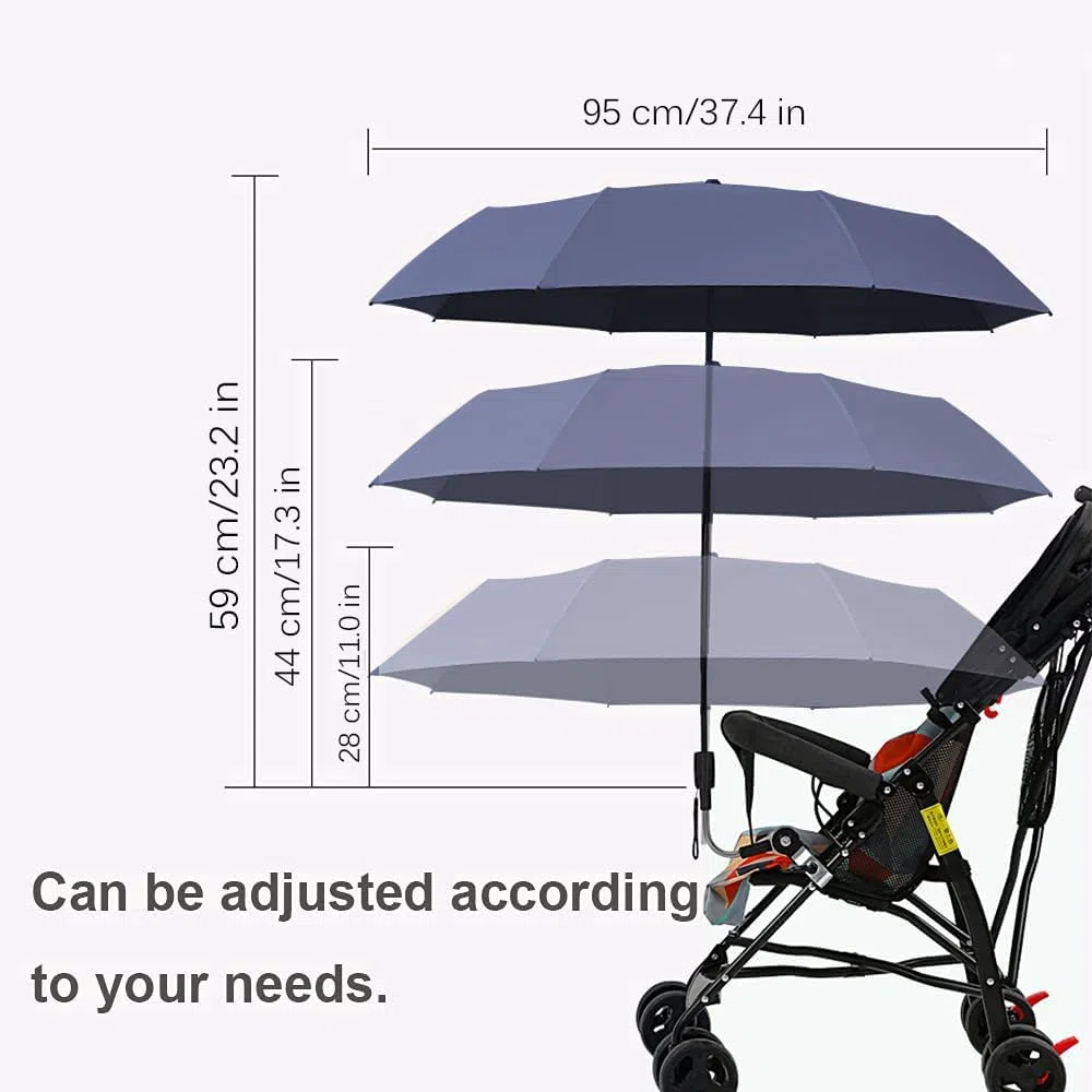 Nakazawa 38.5In Sonnenschirm Kinderwagen,Universeller Kinderwagen Sonnenschirm Regenschirm, Faltbarer, Bequem Und Bequem