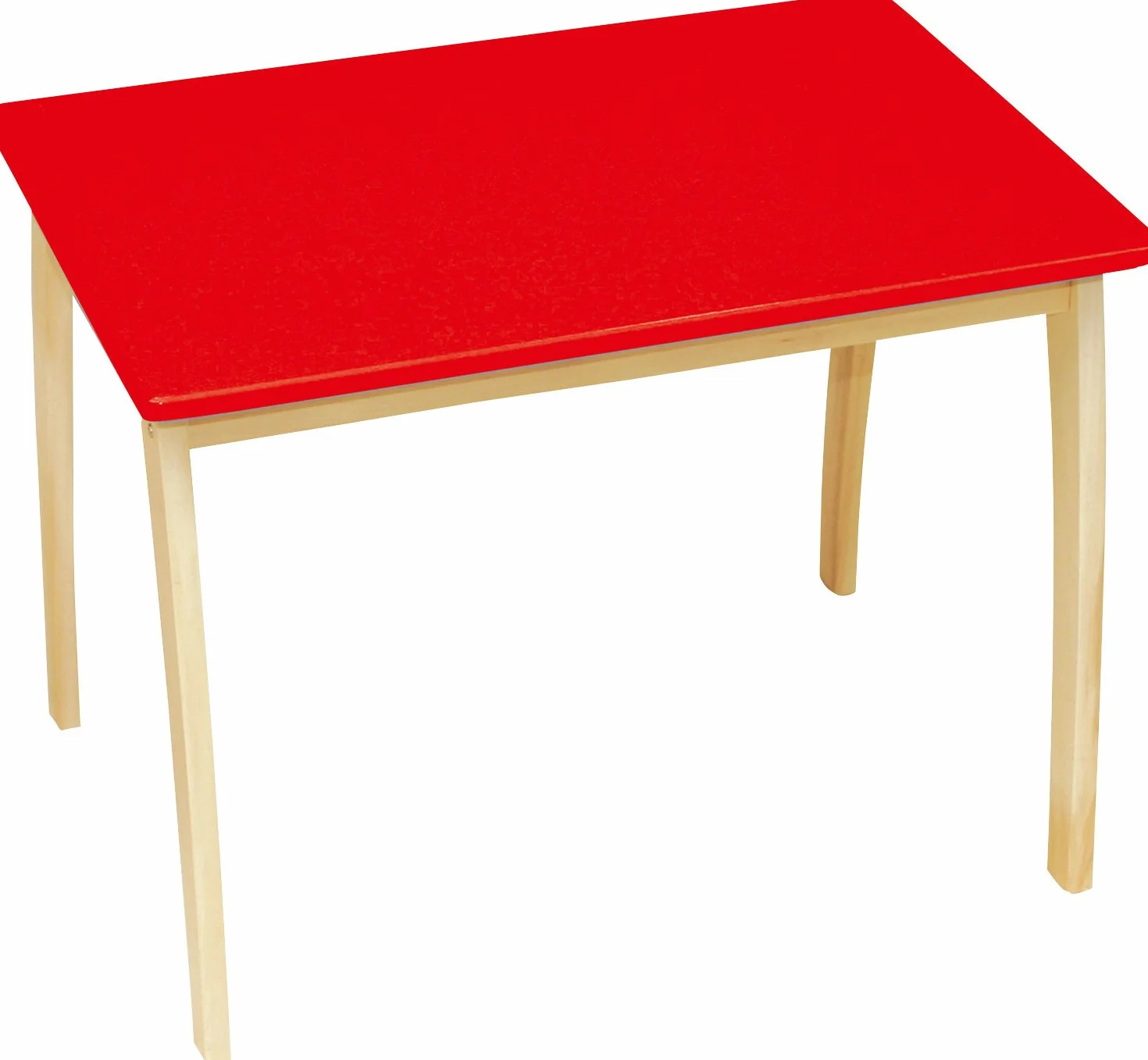 roba Kindertisch, aus Massivholz und MDF, mit farbig lackierter Tischplatte