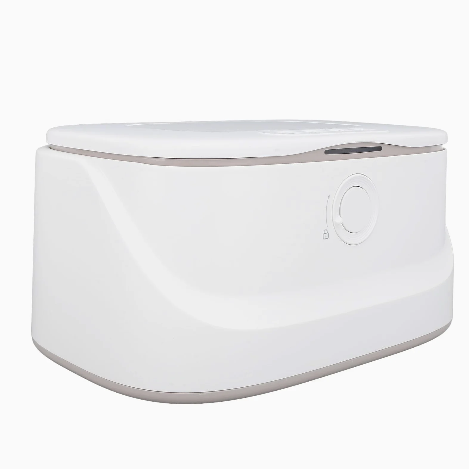 Baby Wipe Warmer mit einstellbarer Temperatur, Nachtlicht & großer Kapazität, Feuchttuch-Wärmer & Spender für empfindliche Haut, Weiß