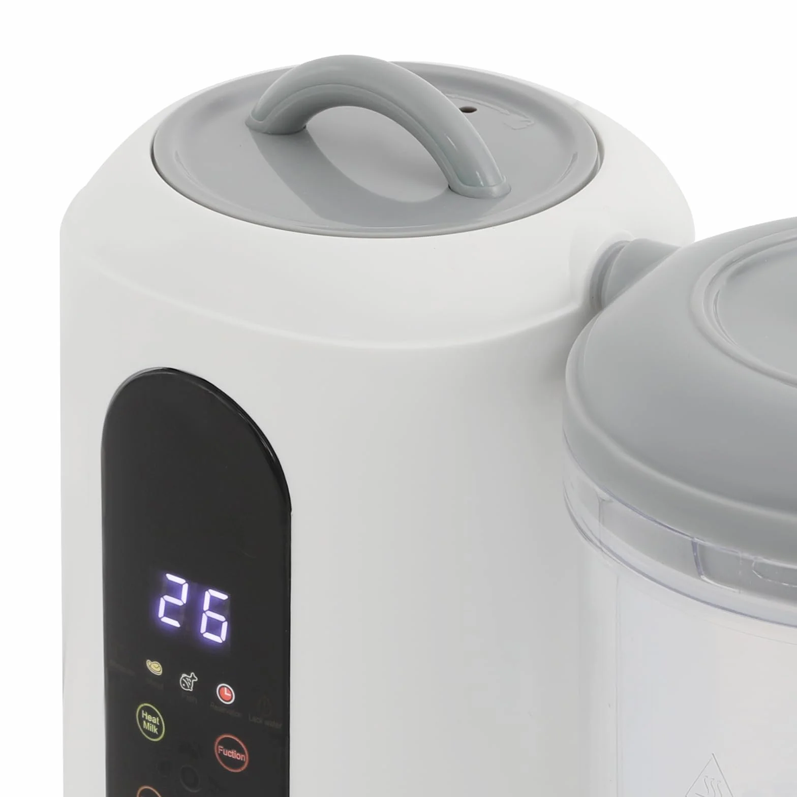 Multifunktions Mixer für Babynahrung, Gemüse und Obst, 450W Babynahrungszubereiter Dampfgarer & Zerkleinerer, 400ml Kapazität, Ideal für Familien, Kindergarten & Küche, Weiß