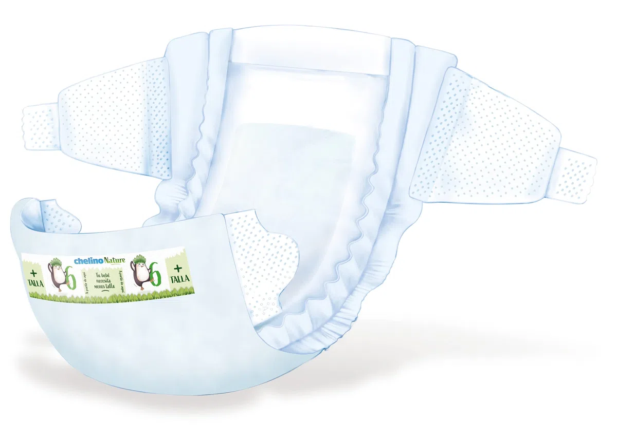 Chelino Nature Kinderwindel, Größe 6 (17-28 kg), 162 Windeln