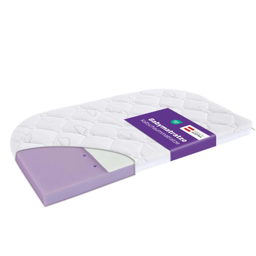 Träumeland T030721 - Matratze für Beistellbett Brise Light 80 x 42 cm, 2 abgerundete Seiten