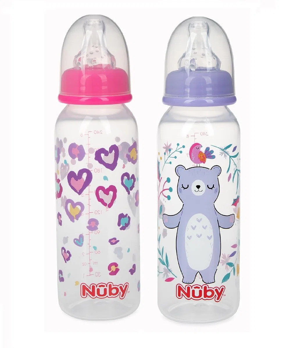 Baby Füttern – Nuby – 8oz pack-of-2 bedruckt nicht Tropfende Flasche (1 Set nur) 1167
