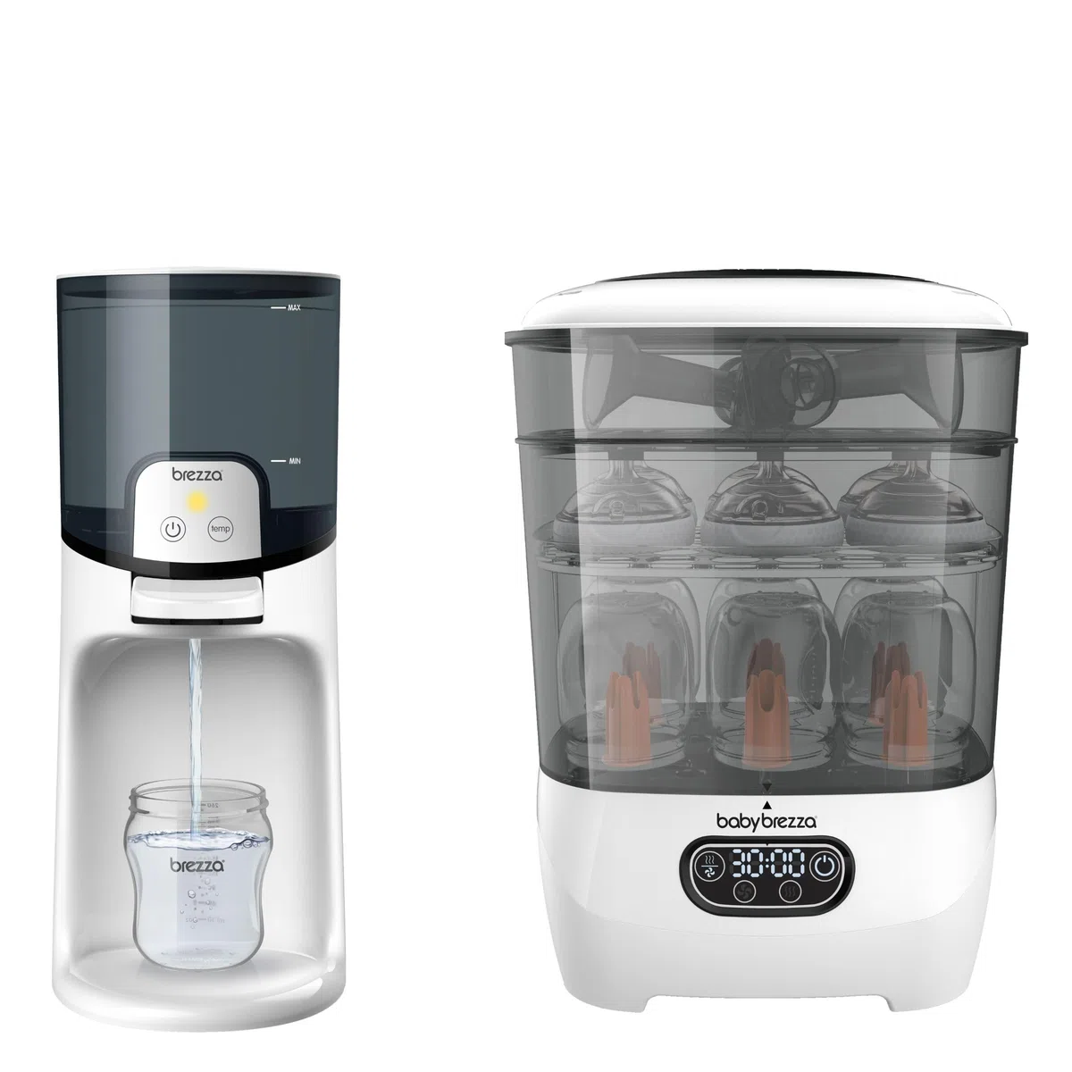 Baby Brezza Instant Warmer & Sterilizer Dryer Bundle – Premium Set für sofort warmes Wasser, automatische Babyflaschen Zubereitung sowie hygienisches Sterilisieren & Trocknen von Flaschen und Zubehör