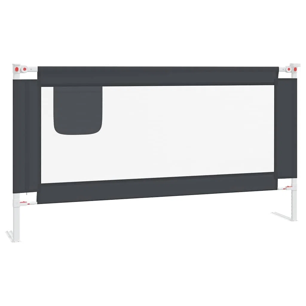 Generisch Kleinkind-Bettschutzgitter Dunkelgrau 160x25 cm Stoff,Baby & Kleinkind,Babysicherheit,Baby-Bettschutzgitter,10230
