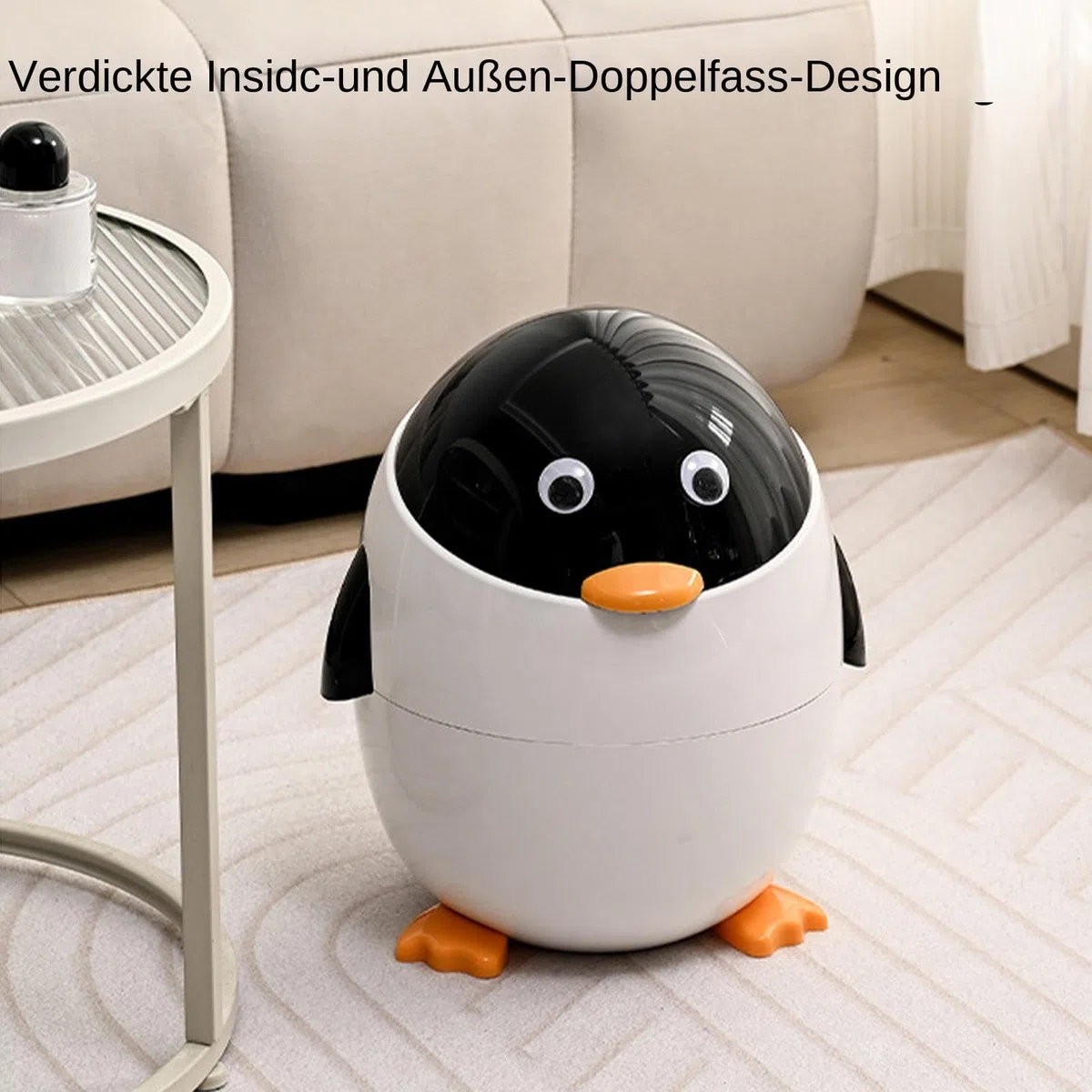 Pinguin-Abfallkorb – Cartoon-Abfallbehälter Für Kinderzimmer | Pinguin-Mülleimer, Schreibtisch-Mülleimer, Pinguin-Mülleimer, Pinguin-Mülleimer, Mülleimer In Tierform Für Auto, Zuhause, Schlafzimmer