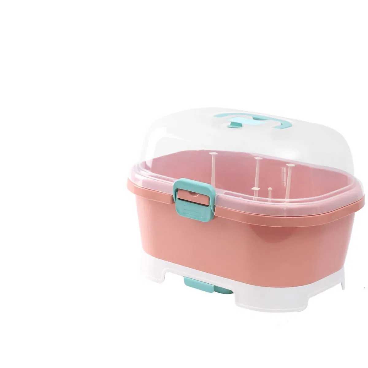 Babyflaschenhalter,Trockenständer Babyflaschen et Aufbewahrungsbox für Kleinkinder, mit Deckelabdeckung,Abtropfgestell für Babyflaschen,Tragbarer Babyflaschen Box Organizer