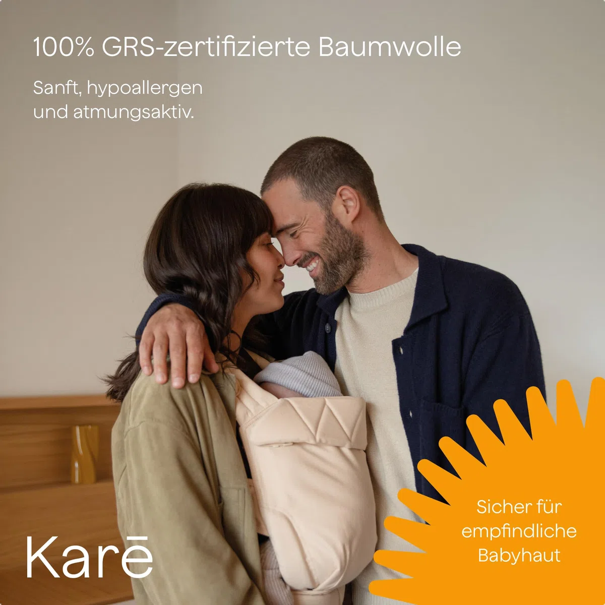 Baby Carrier - Babytrage bis 20 kg - Ergonomische Bauch- und Rückentrage - Vanilla Cream