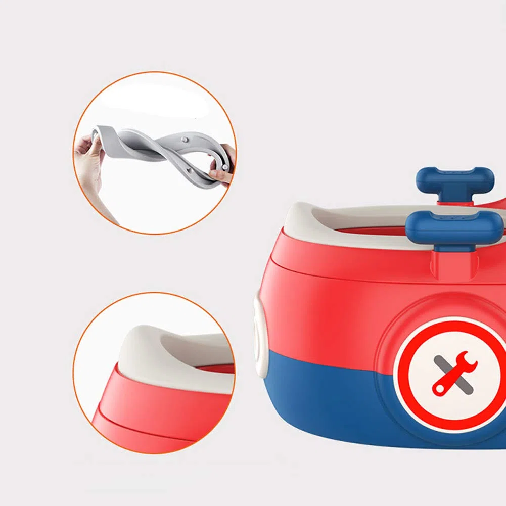 Baby Töpfchen Kinder Toilettensitz Kindersicheres Reisetöpfchen Abnehmbares Multifunktionsgerät Rutschfest Spritzschutz Mit Bezug und Armlehne für Jungen und Mädchen