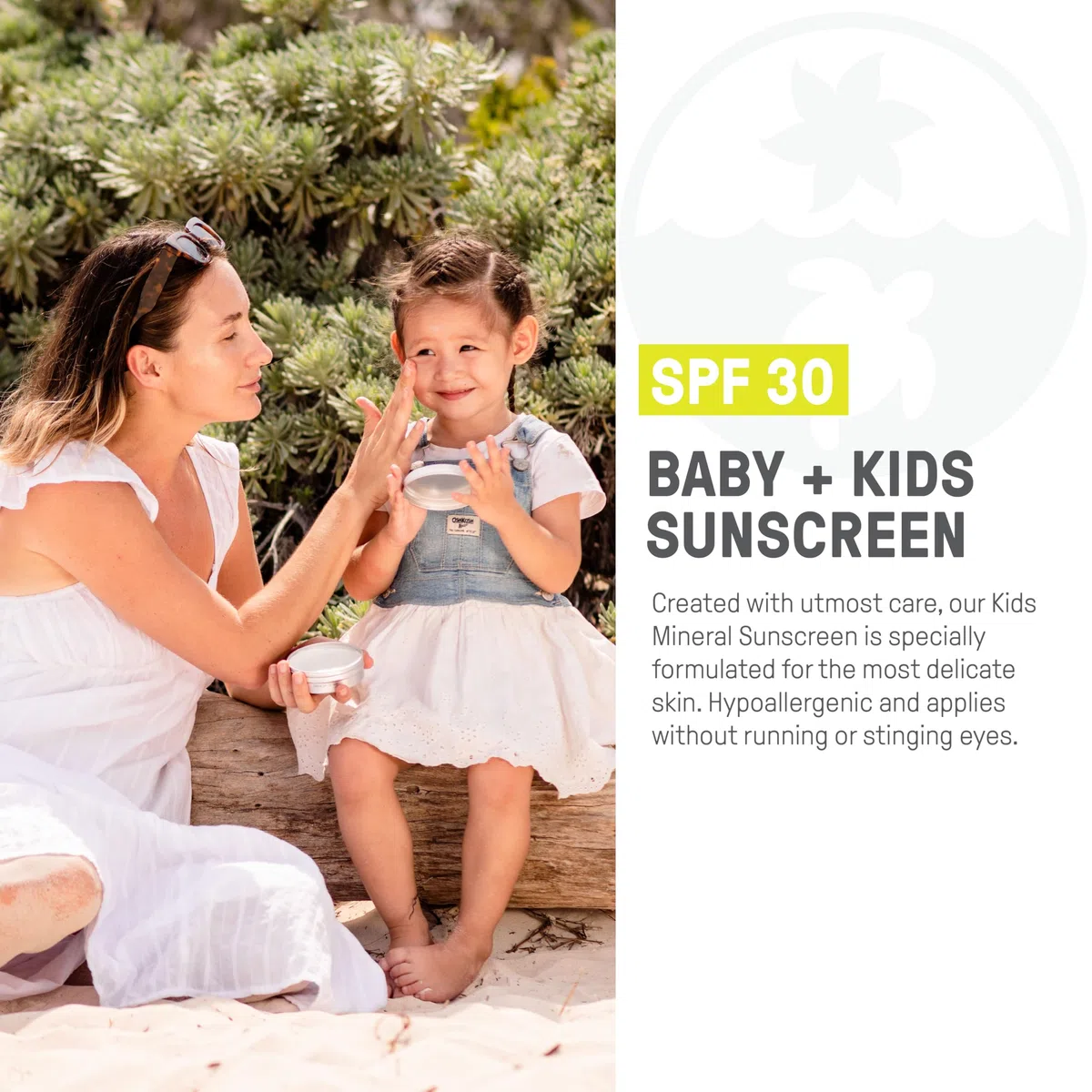 Raw Elements Baby + Kids LSF 30 Bio-Sonnencreme Lotion ohne Nano-Zinkoxid, griffsicher, tierversuchsfrei, sanft und feuchtigkeitsspendend, Zero Waste Dose, 85 ml | Nicht-Nano-Zinkoxid mit riffsicherer Formel, Zero-Waste Tube und Wasserbeständigkeit für de