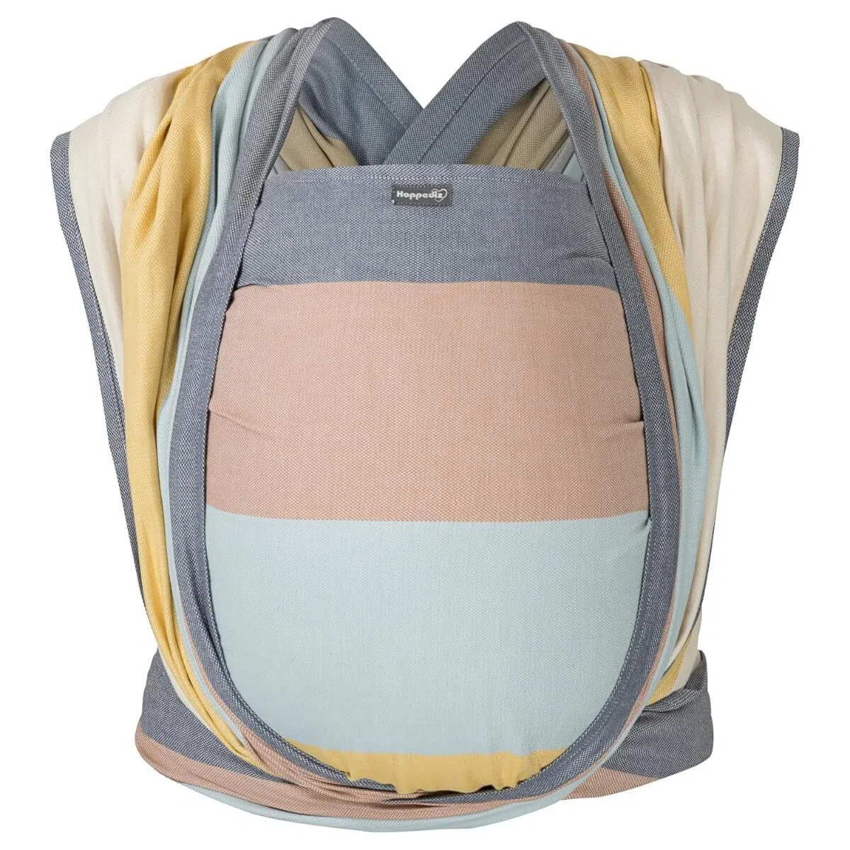 Hoppediz Baby-Tragetuch, Porto, 4,60 m | Ab Geburt, Neugeboren bis Kleinkind, Ultraleichtes Sommertuch, 100% Baumwolle