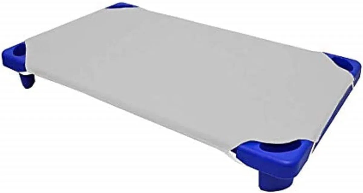 Spannbettlaken für Kleinkinderbett, Vorschule, Mattegröße 4, elastische Schlaufen, 100 % Baumwolle, weiche Babypflege-Bettlaken, 18 Stück, hellgrau (58 cm B x 132 cm L)