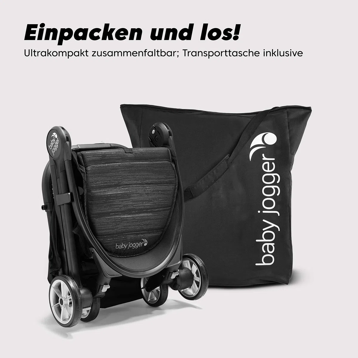 Baby Jogger City Tour 2 Reisebuggy, kompakter Buggy mit Einhandfalt, Shadow Grey