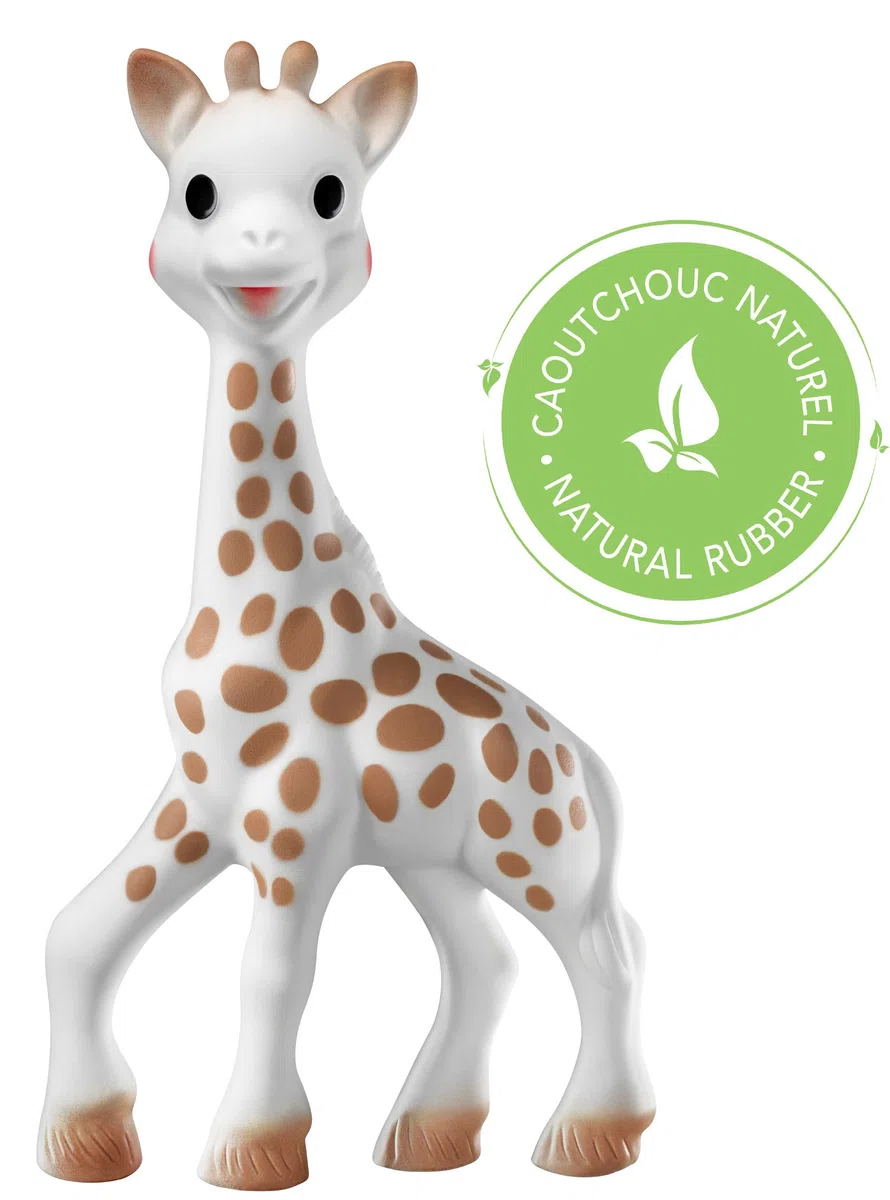 Sophie la Girafe – Sophie la Girafe Geschenkbox zur Geburt + Beißring & Fehn Soft Bilderbuch Elefant – Baby Fühlbuch mit Bio Baumwolle Stoff mit Tier Motiven
