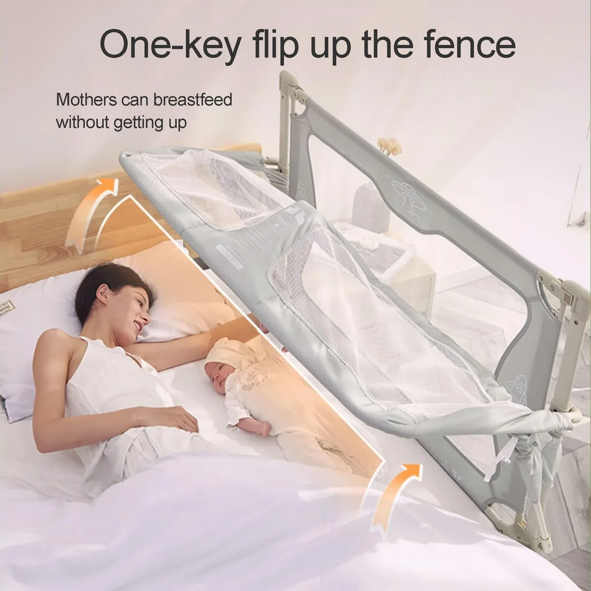 3 in 1 beistellbett Baby,babybett,Babywiege,Baby Bett,Höhenverstellbares, beistellbett Baby boxspringbett,Baby laufstall, der auf das Bett gestellt Werden kann,mit Mückennetz