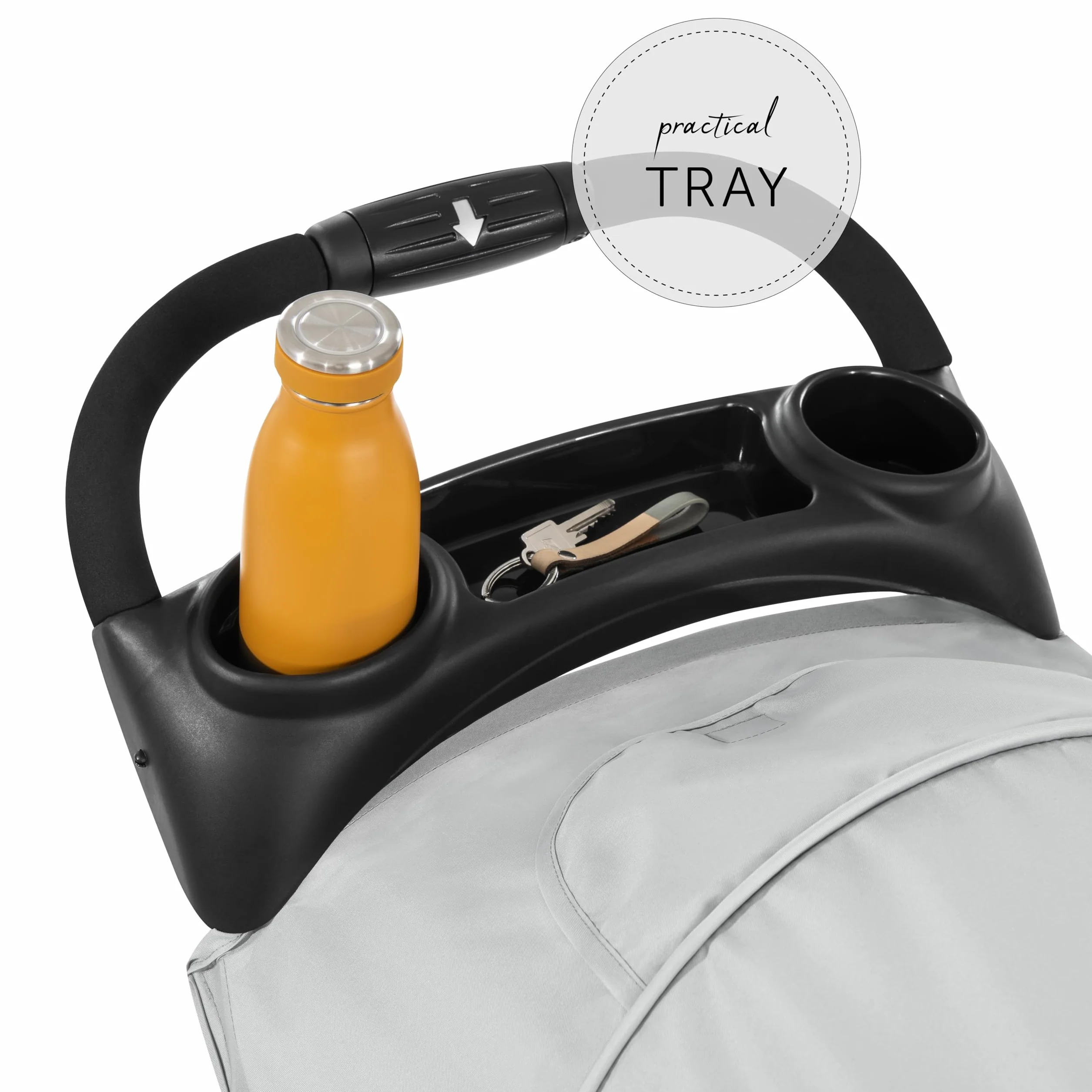 hauck Citi Neo 3, Grau - Dreirad Kinderbuggy ab Geburt bis 22 kg mit Liegefunktion, Becherhalter, Tasche im Verdeck, XL Korb bis 3 kg, Einhändig Zusammenklappbar, Leicht - 7,3 kg