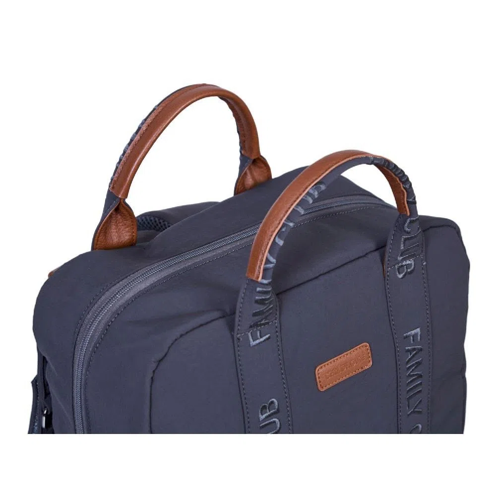 CHILDHOME, Wickelrucksack Family Bag Club, Großes Fassungsvermögen, Multifunktional, 11 Fächer, Isotherm Taschen, Trolley-Koffer Durchgang, Kinderwagenbefestigung, 20,5L, Grau