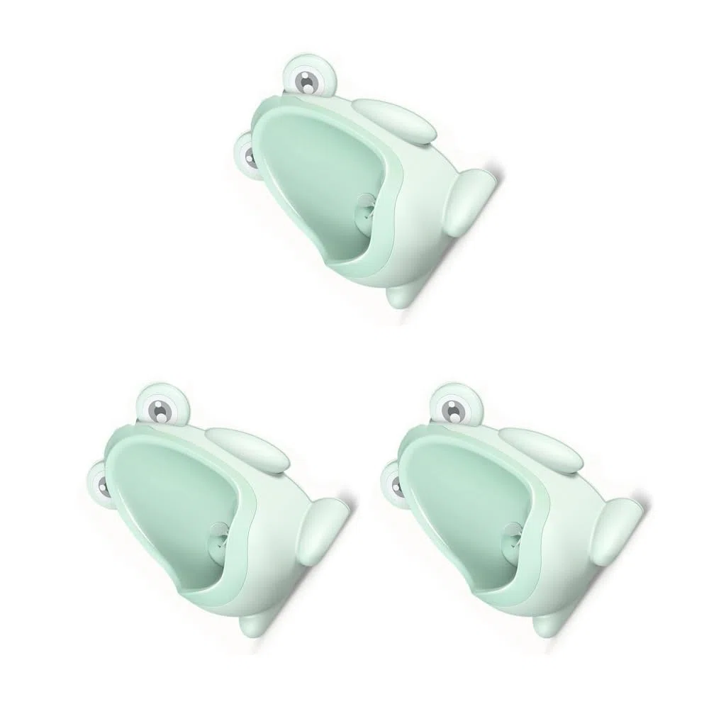 3 Set von wandmontierten Kinder-Urinalen, tragbar, Toilette, Training, Urinieren, Säugling, Kleinkind, Baby, Frosch, Töpfchen, Badezimmer