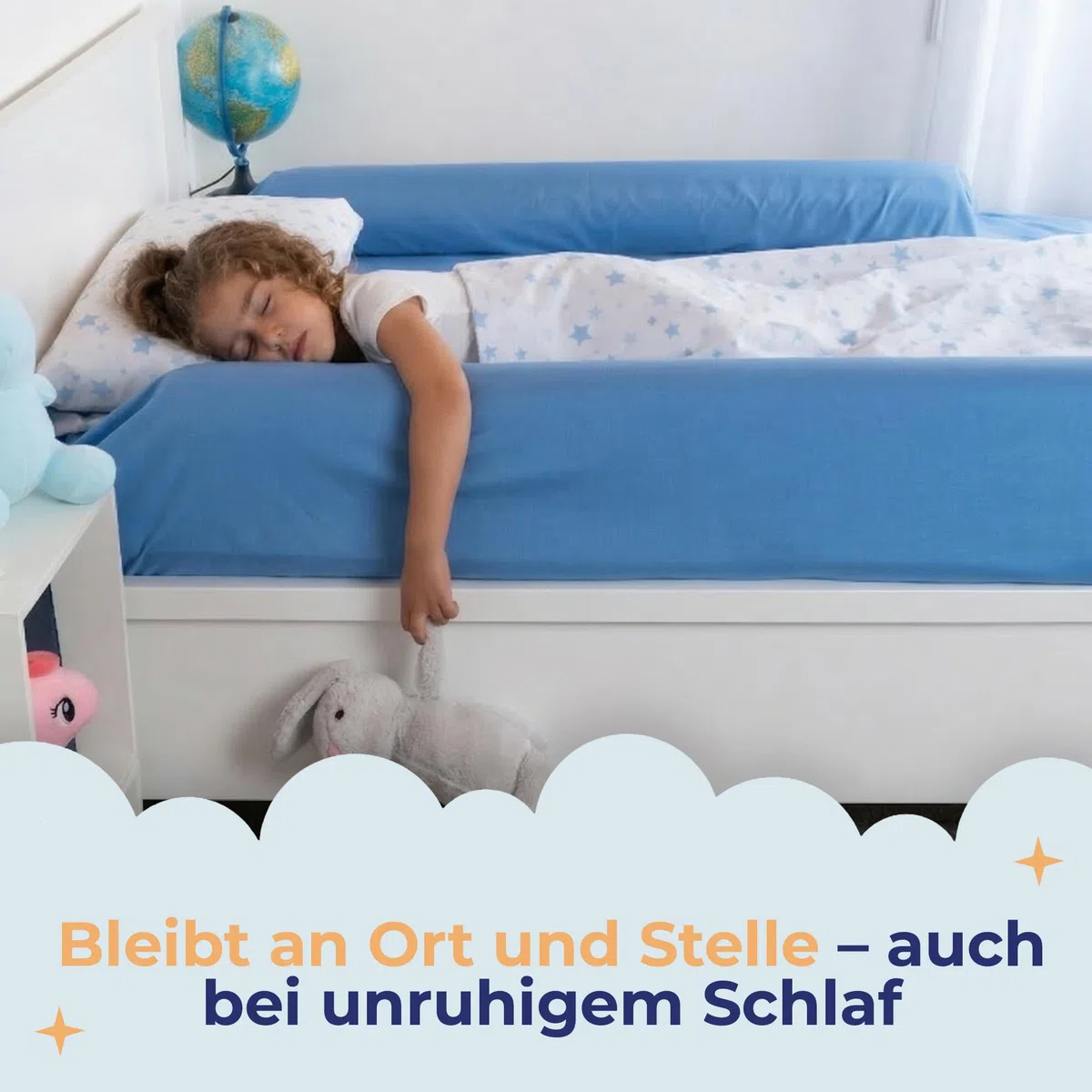 Reise-Bettschutzgitter für Kleinkinder (2er-Set) – Aufblasbare Bettgitter für Einzel-, Doppel-, Queen- & King-Size-Betten – Tragbare & rutschfeste Bettbegrenzung – Wasserabweisend & Langlebig