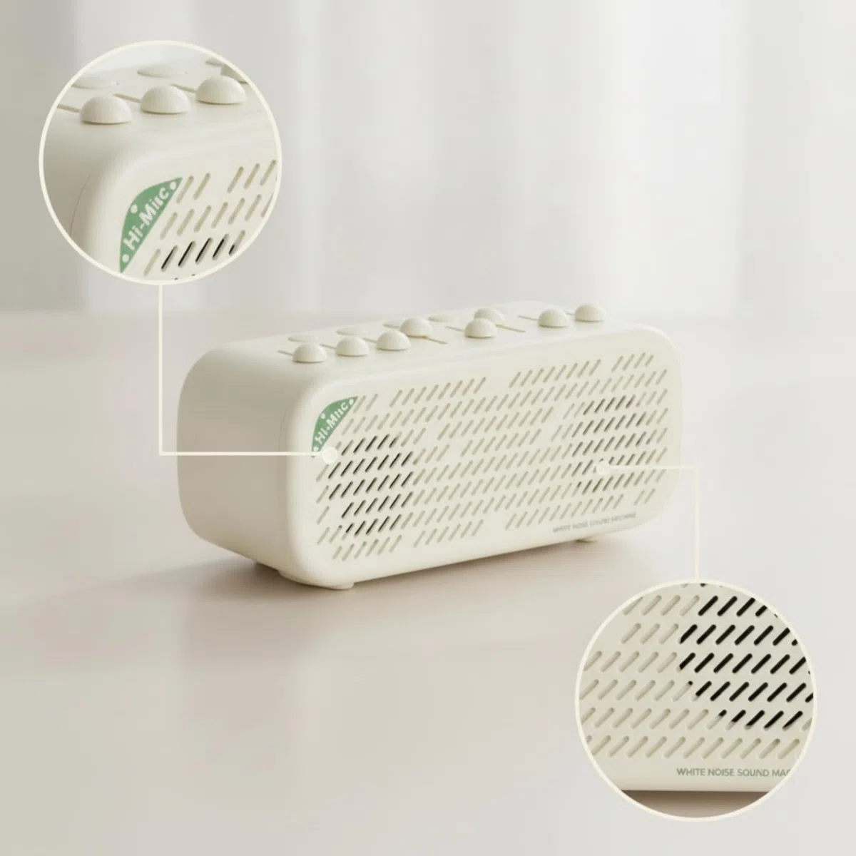 Bluetooth Schlafhilfe Geräuschmaschine Lautsprecher Klanggerät Nachtlicht mit Timer 30 60 90 Min Und Sanftem Licht für Schlafzimmer Babyzimmer Büro Reisen