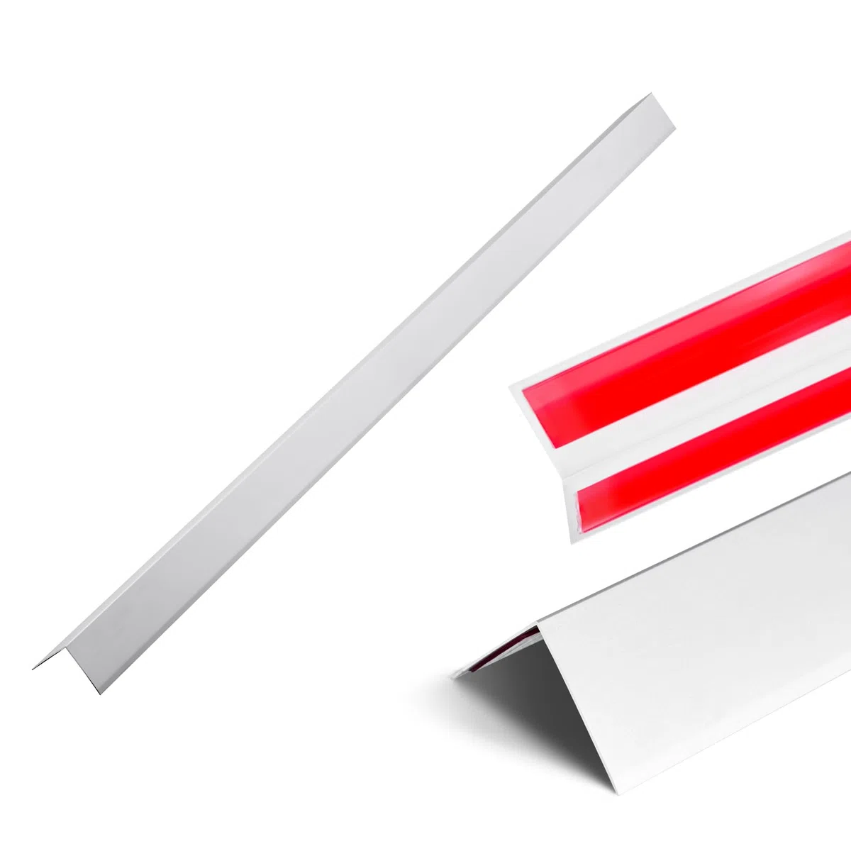 VEVOR Kantenschutz für Wand, aus Aluminiumlegierung, 50x50x1217 mm, 12er-Pack Eckenschutz im 90-Grad-Winkel in L-Form, mit 3M Klebeband, ideal für Zuhause, Büro & öffentliche Räume