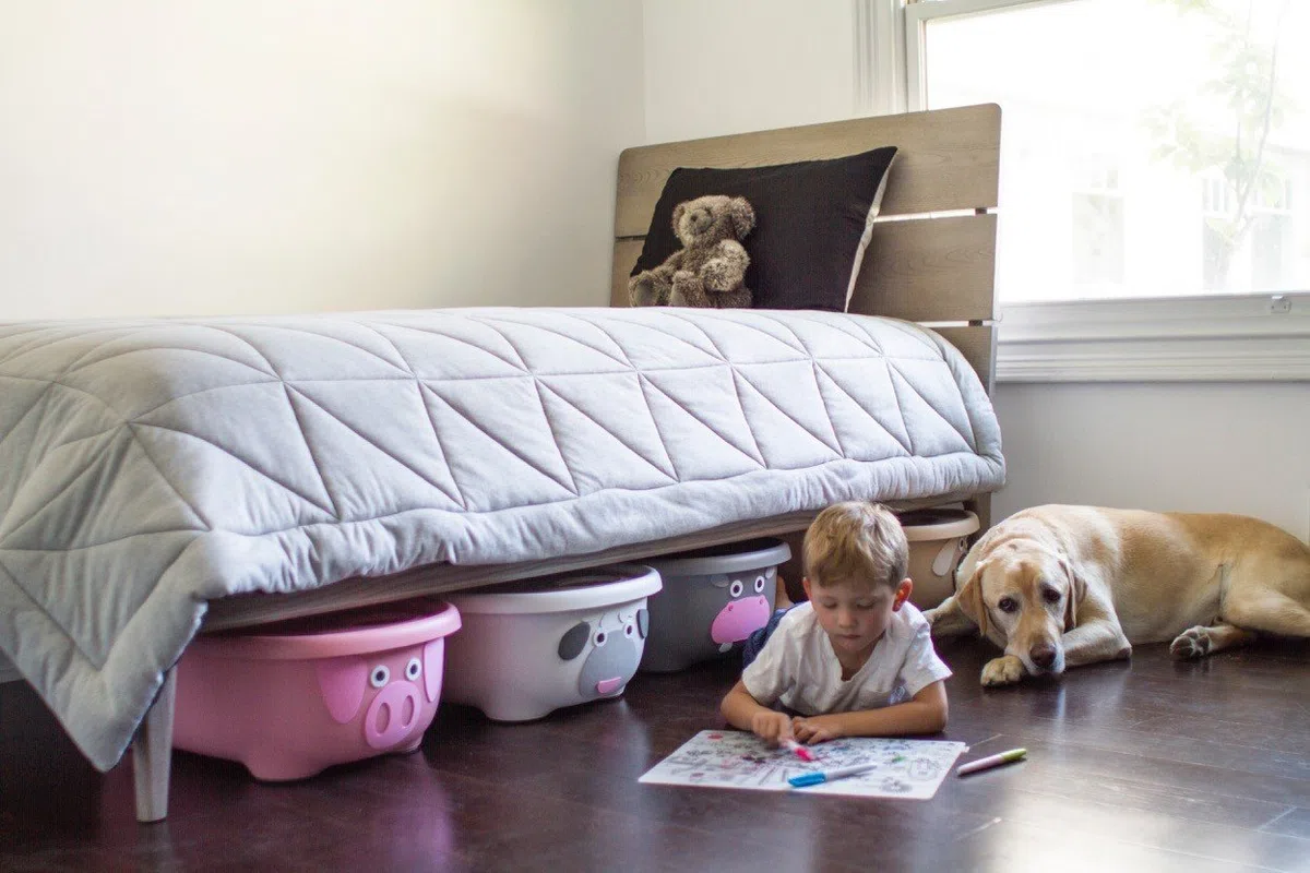 Prince Lionheart Tubimal® with Hammock | Baby- & Kleinkind-Badewanne mit Hängematte | Kleinkind-Komfort-Hängematte | Stopper| Box mit Deckel| 3 Stufen | Stapelbar| Baby Shower - Cremehund