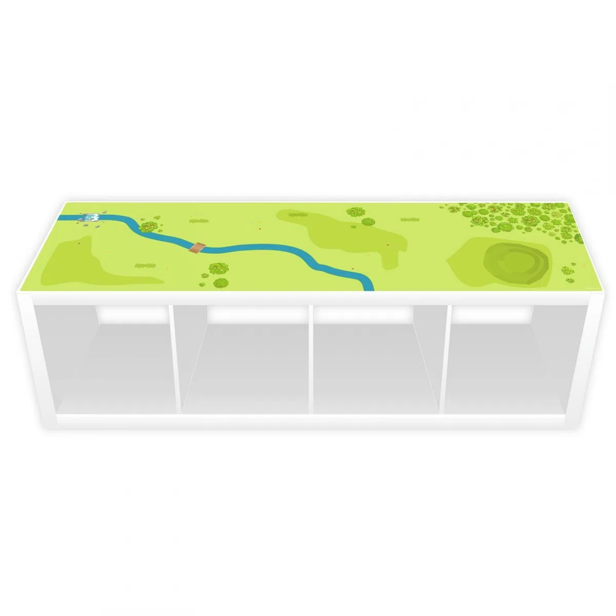 nikima Schönes für Kinder Spielfolie für KALLAX Regal Wald & Wiese 145,5 x 38,5 cm Lang (Möbel Nicht Inklusive)