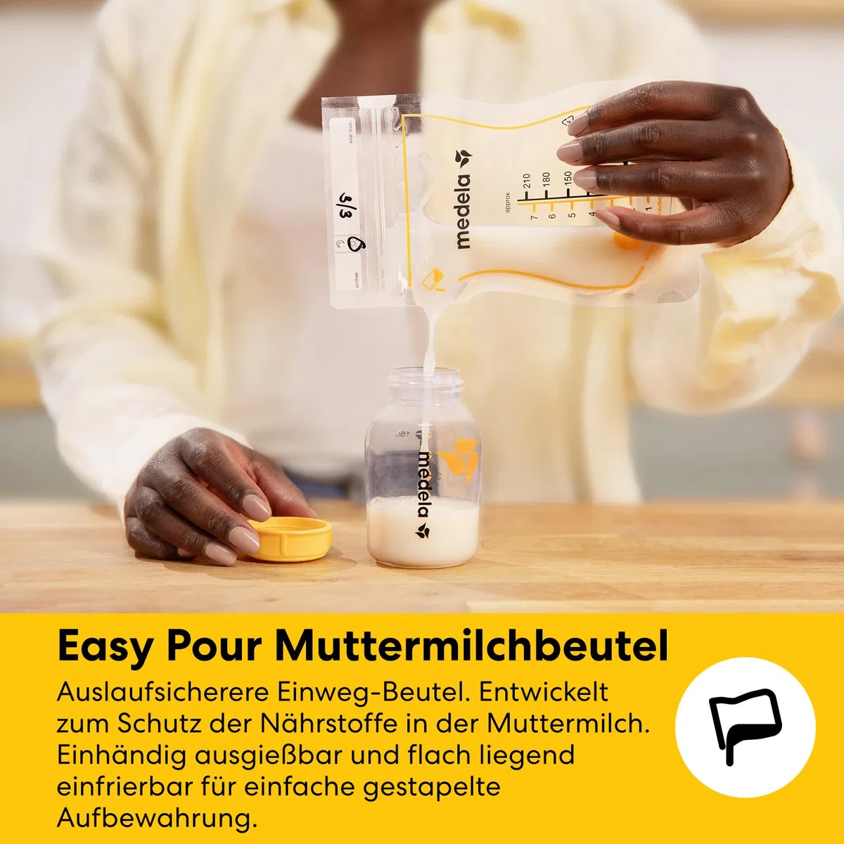 Medela All-in-One Set zur Aufbewahrung von Muttermilch mit 150ml-Flaschen, Easy Pour & wiederverwendbaren Muttermilchbeuteln, Quick Clean Mikrowellenbeuteln & Kühltasche mit passend geformtem Kühlakku