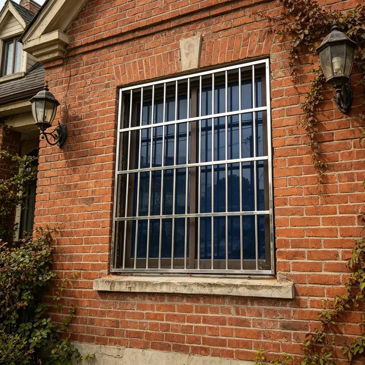 Fenstergitter Einbruchsichere Fenstergitter aus Edelstahl, Hochrostbeständige Sicherheitsgitter für Kinder im Wohnbereich, Schutzbarrieren für Außenfenster(W50xH55cm/20x22in)