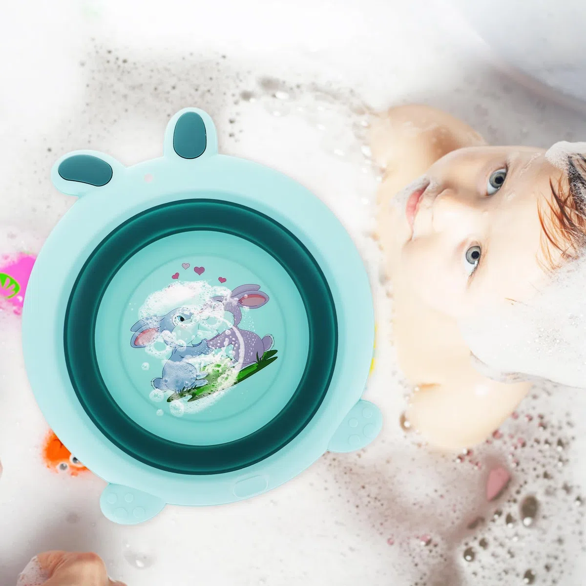 PRETYZOOM Zusammenklappbares Baby Waschbecken Tragbares Fußwaschbecken Kompaktes Babybecken Für Babypflege Und Reisen 13.39X12.20X3.94 Zoll