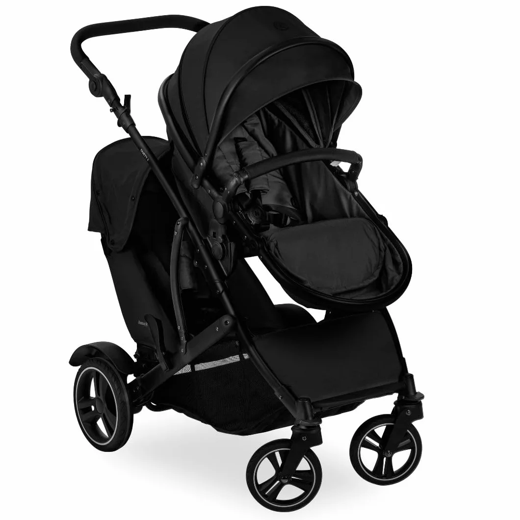 Hauck Duett 4 Geschwister Kinderwagen Buggy für 2 Kinder bis 36 kg Schwarz