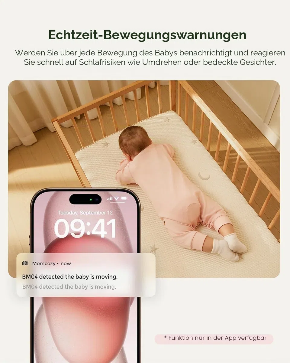 Momcozy BM04 babyphone mit 2 Kamera, 5 Zoll Smart WLAN Baby Monitor