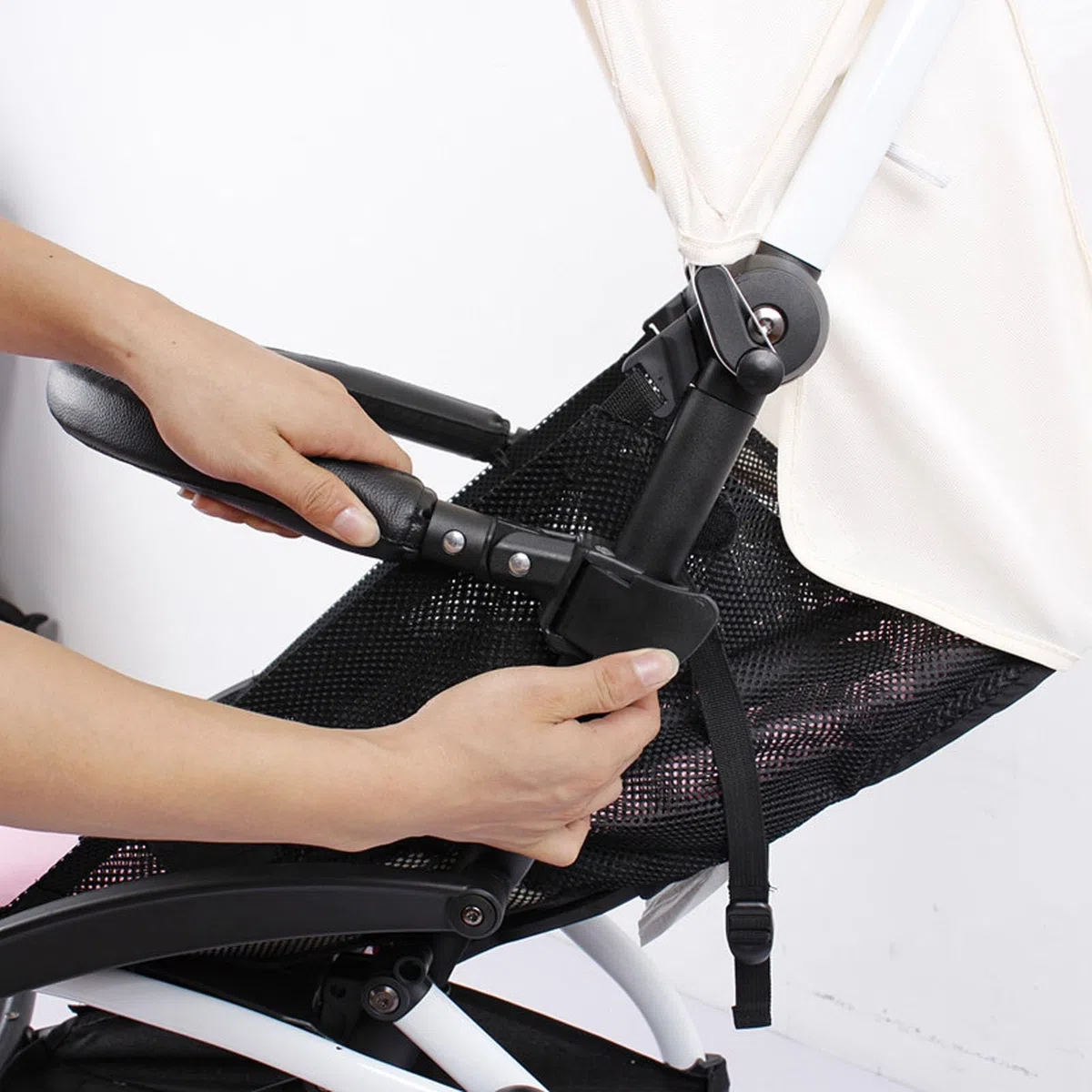 Verstellbarer Kinderwagen-Stoßbügel Für Bequemen Halt, Universelle Kinderwagen-Armlehne Mit Silikongriff Für Bugaboo Uppababy Joolz