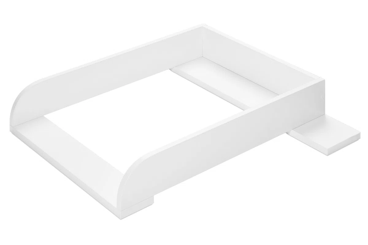 KraftKids Wickelaufsatz passend für HEMNES 108 cm Kommode – Wickelfläche 50x70 cm – Weiß (Mittig)