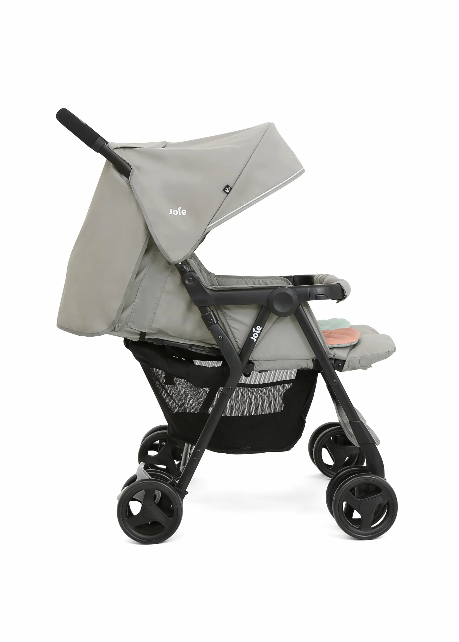 Joie Aire Twin Nectar und Mineral Kinderwagen - Zwillingskinderwagen - Aluminiumgestell - Geeignet ab Geburt - 15 kg - Dark Pewter