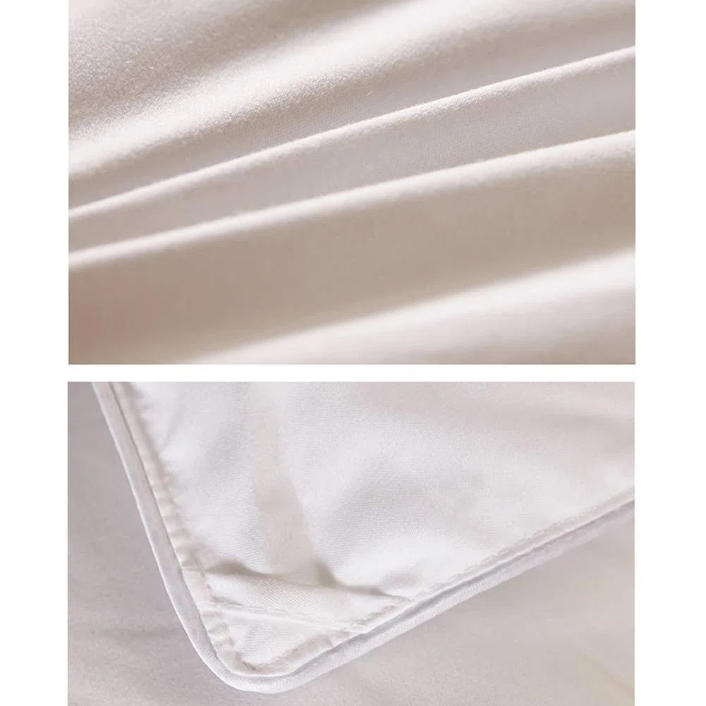 Winterbettdecke King Size Weiße Gänsedaunenbettdecke, Sommer Extra Leichte Dünne Gänsedaunenfeder Steppdecke mit Bezug aus 100% Baumwolle, 6 Schmusedecken (Weiß 200 * 230cm 4kg)
