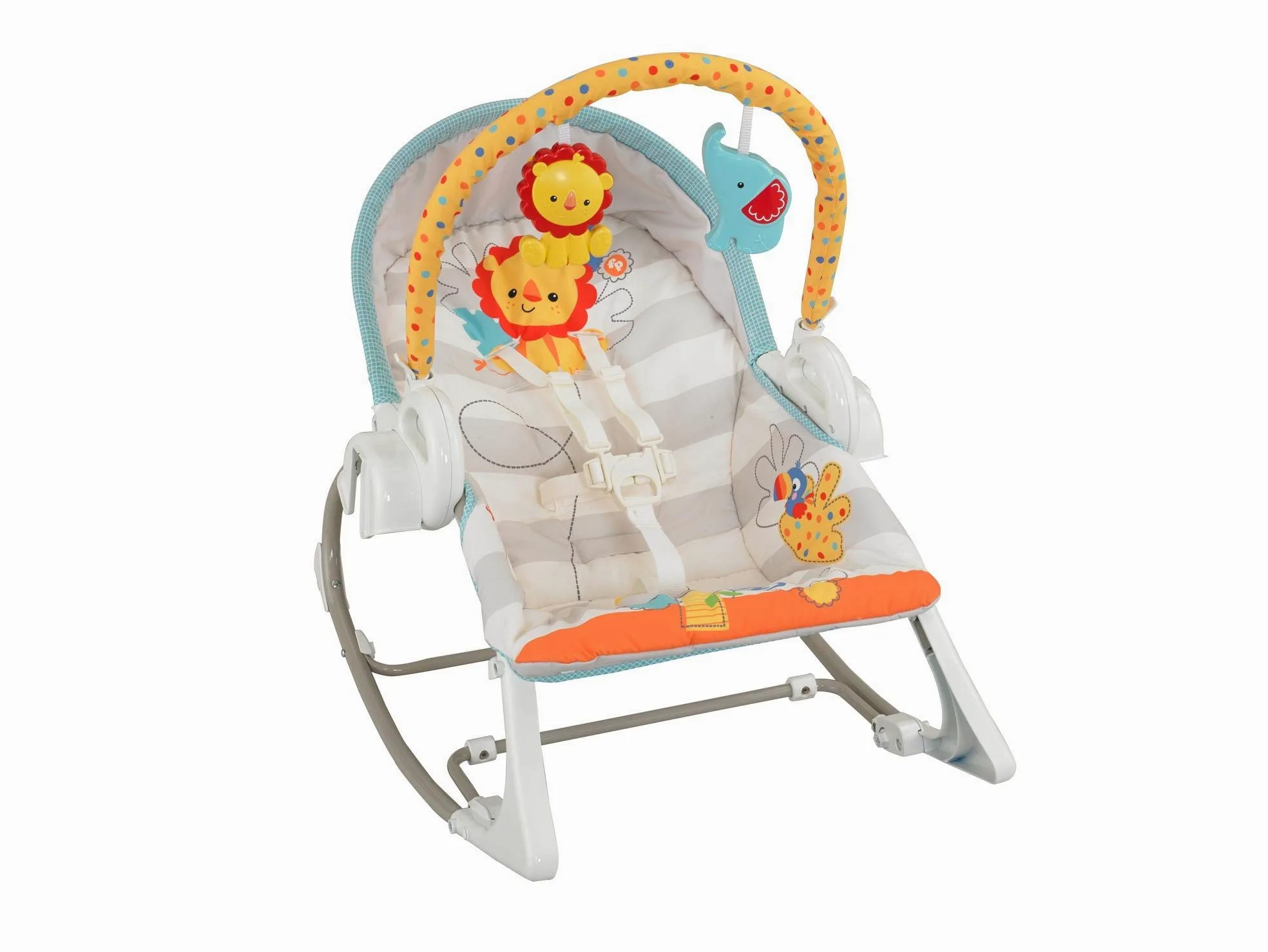 Fisher-Price BFH07 - 3-in-1 Deluxe Schaukel, 6 Schaukelgeschwindigkeiten, 16 Melodien, beruhigende Nachtgeräusche & eine abnehmbare Spielzeugleiste, für Babys und Kleinkinder