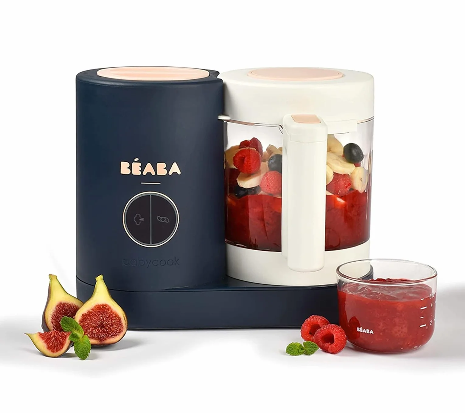 Béaba Babycook Neo 4 in 1 Baby Food Maker Glasschale Edelstahl Nachtblau