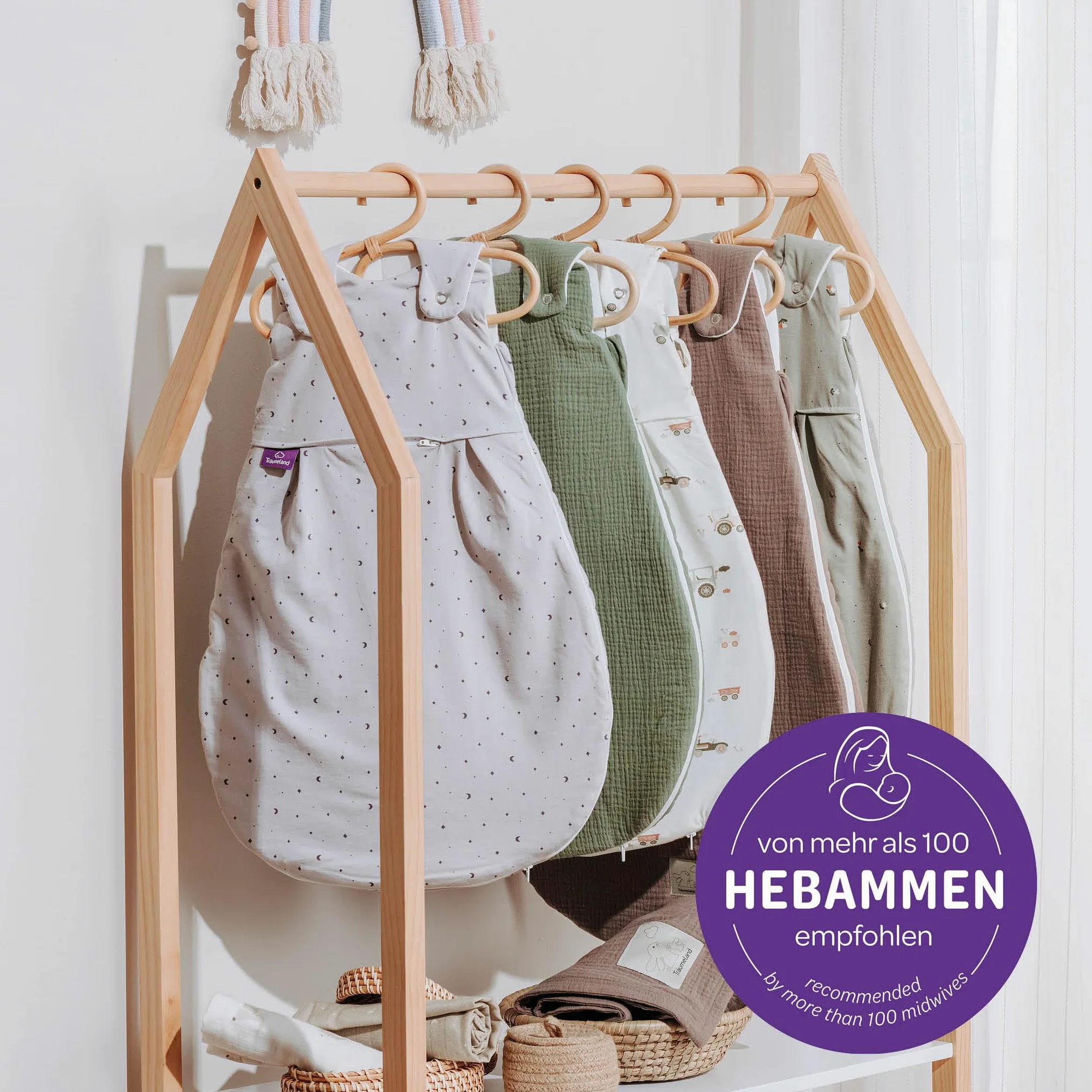 TRÄUMELAND – LIEBMICH Babyschlafsack Carota | atmungsaktiver Babyschlafsack | 2.5 TOG | mitwachsender Ganzjahresschlafsack für Sommer und Winter |Öko-Tex 100 zertifiziert | ab 0 Monate