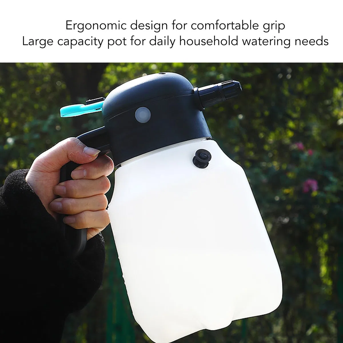 Denash Elektrischer Schaumsprüher, 1,8 L Kabellos USB wiederaufladbar, Polypropylen (PP), Handgerät, Ideal für Autowäsche, Gartenbewässerung, Hausreinigung