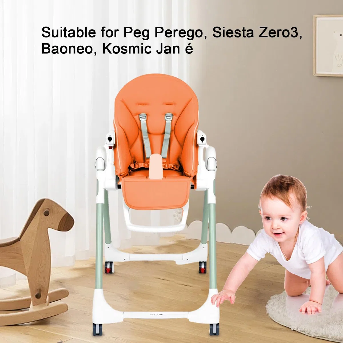 Kinder Hochstuhl Sitzbezug Kinder Bequem Kunstleder Fütterungssitz Kissen | Hochstuhl Sitzkissen für Enkelkinder, Söhne, Töchter, Neffen, Nichten