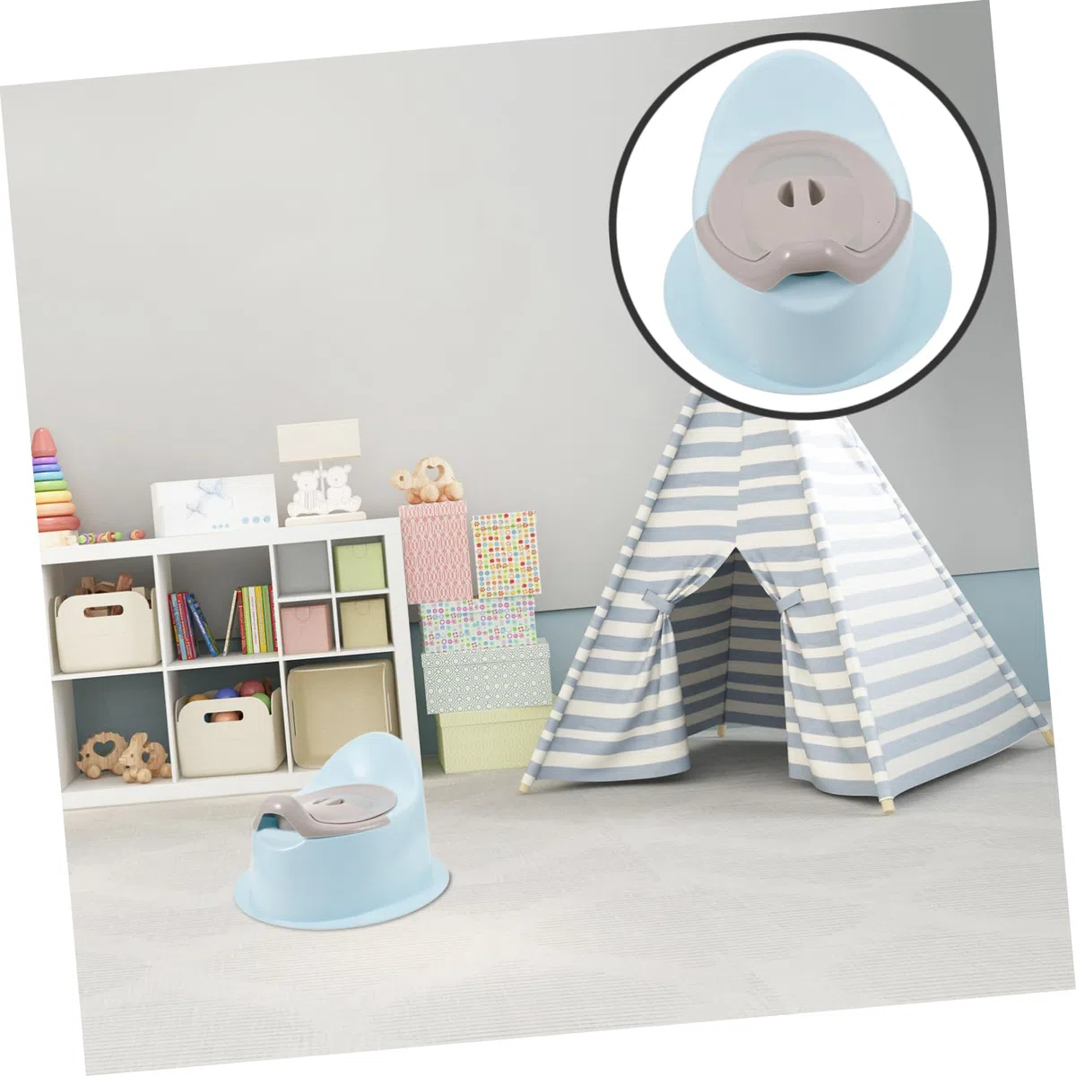 Tofficu Tragbares Töpfchen für Kleinkinder Kunststoff Stabil und Bequem für Kleinkind Toilettentraining zu Hause und Reisen