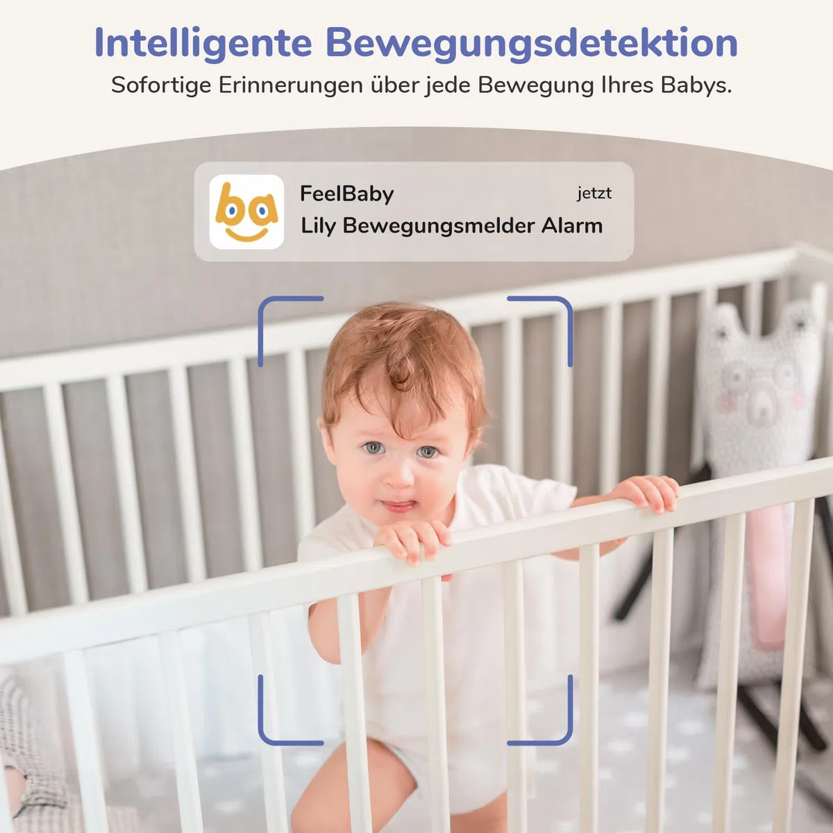 2K/3MP Babyphone mit Kamera APP, 5" WLAN Video Babyfone, HDR-Nachtsicht, Weinen/Bewegungs/Geräusch-Erkennung, Temperaturanzeige