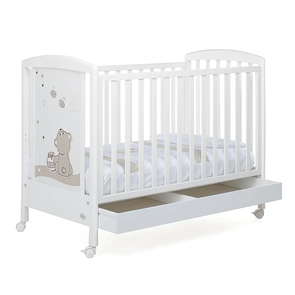 Foppapedretti Felicity, Kinderbett mit verstellbarem Seitenteil, 131 x 71 x 103 cm, 24 kg, weiß